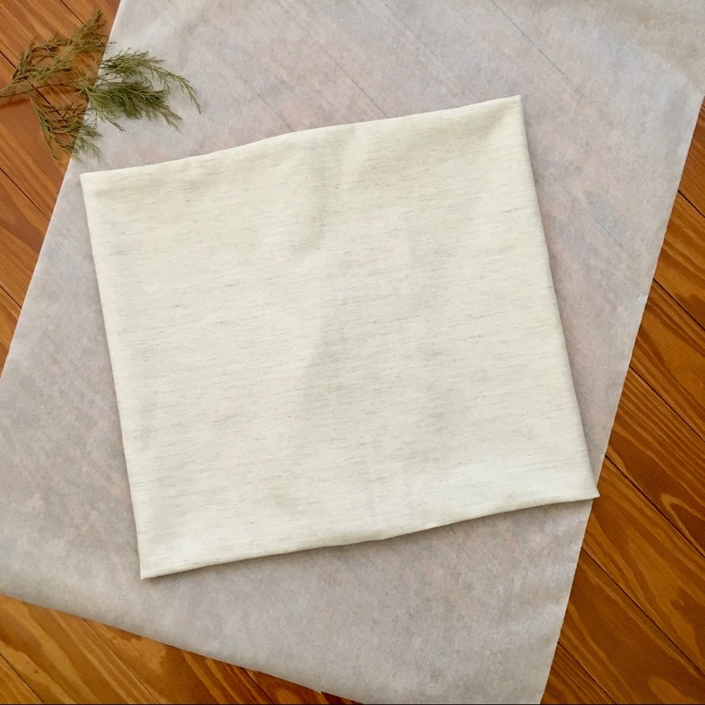 100% Cotton Cream Subtle Striations Envelope Decorative Pillow Cover Midweight